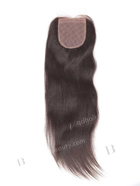 In Stock Brazilian Virgin Hair 16" Straight Natural Color Silk Top Closure STC-206